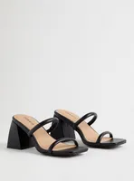 Double Band Triangle Heel Sandal (WW)