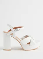 Soft Knot Heeled Platform Mule (WW)