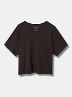 Relaxed Crop Signature Jersey Tee