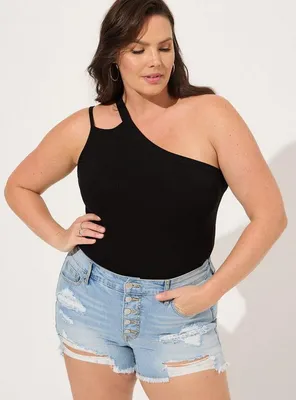Everyday Rib One Shoulder Cut Out Cami