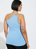 Everyday Rib One Shoulder Cut Out Cami