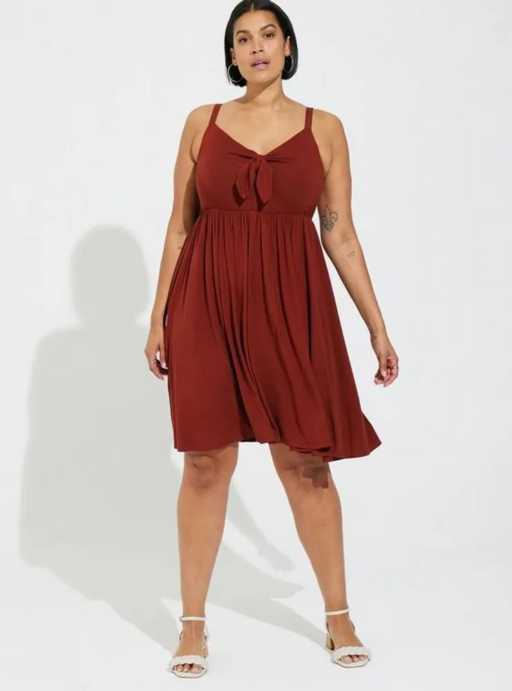 TORRID Mini Super Soft Bow Front Skater Dress