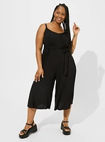 Rayon Slub Easy Culotte Jumpsuit