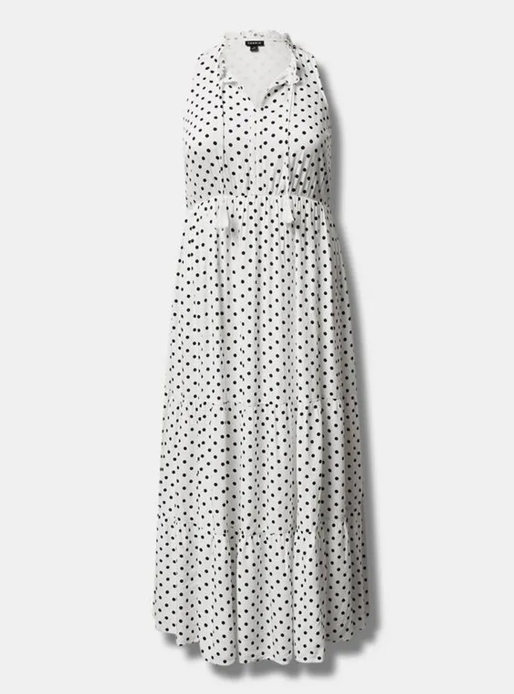 Maxi Textured Woven Tiered Dress