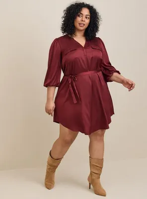 Mini Charm Pullover Belted Dress