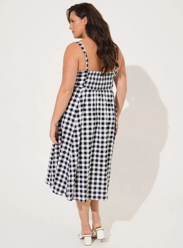 TORRID Midi Swiss Dot Shirred Dress