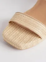 Raffia Platform Heel Sandal (WW)