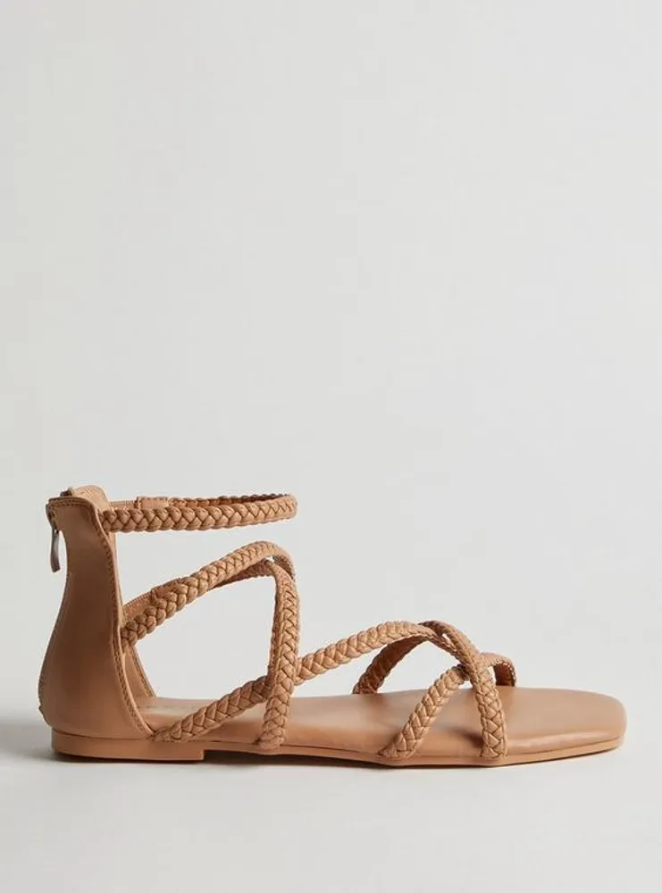 Braided Gladiator Sandal (WW)