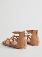 Braided Gladiator Sandal (WW)