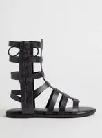 Caged Lace Gladiator Sandal (WW)