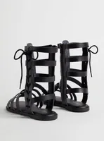 Caged Lace Gladiator Sandal (WW)