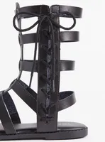 Caged Lace Gladiator Sandal (WW)