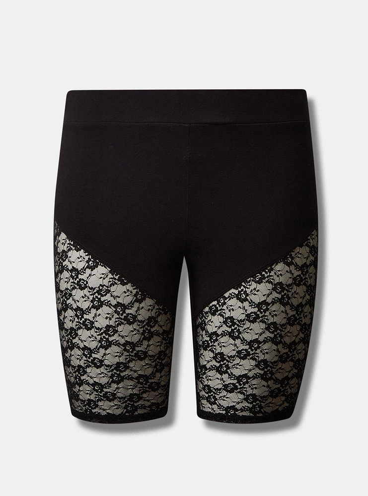 9 Inch Signature Waist Lace Inset Bike Short