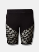 9 Inch Signature Waist Lace Inset Bike Short