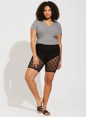 9 Inch Signature Waist Lace Inset Bike Short