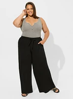 Pull-On Wide Leg Pant