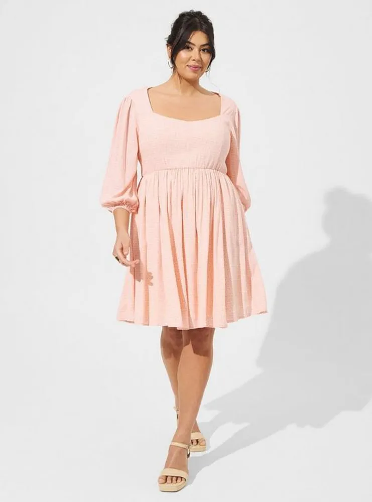 Plus Size - Midi Washable Gauze Off The Shoulder Dress - Torrid