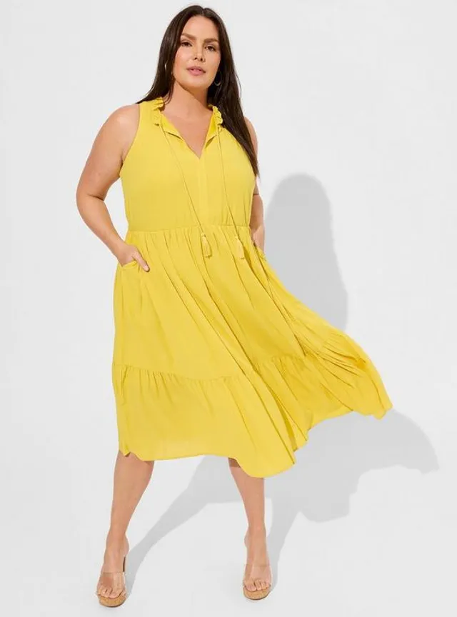 TORRID Midi Gauze Off The Shoulder Tiered Dress