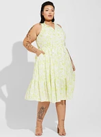 Midi Wash Gauze Tiered Dress