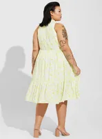 Midi Wash Gauze Tiered Dress