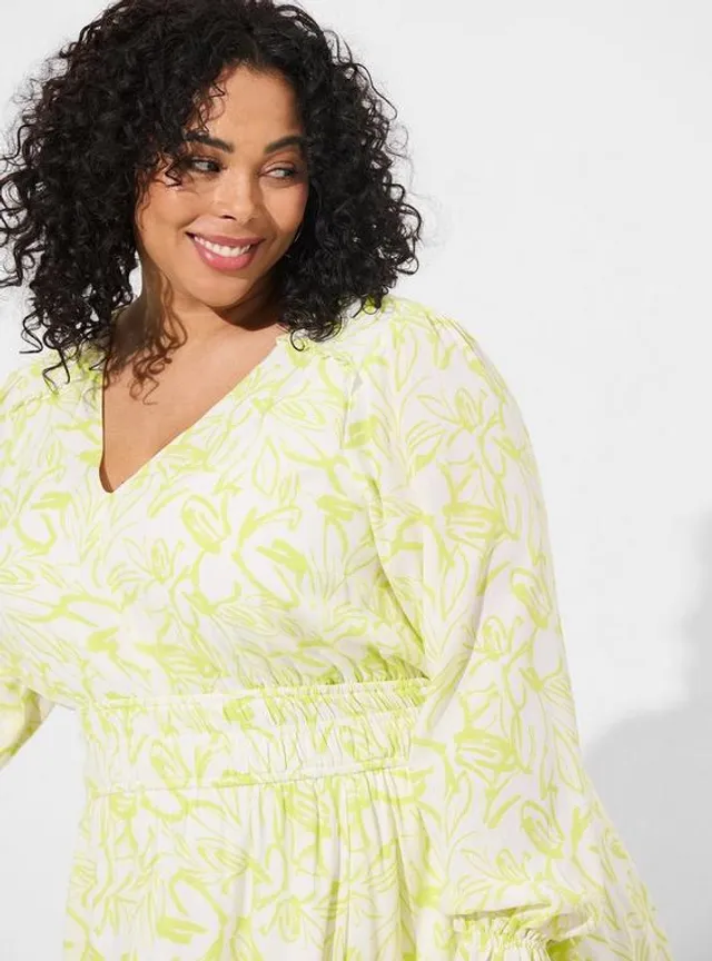 Plus Size - Midi Washable Gauze Off The Shoulder Dress - Torrid