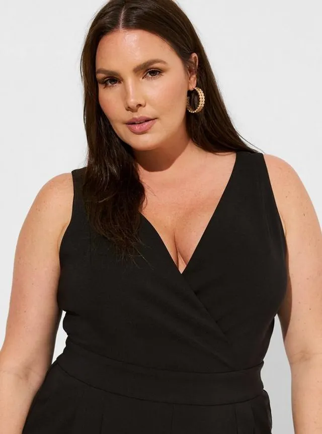 Plus Size - Studio Knit Surplice Tie Back Jumpsuit - Torrid