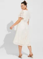 Mini Lace Wrap Dress