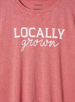 Locally Grown Relaxed Fit Heritage Slub Crew Neck Roll Sleeve Tee