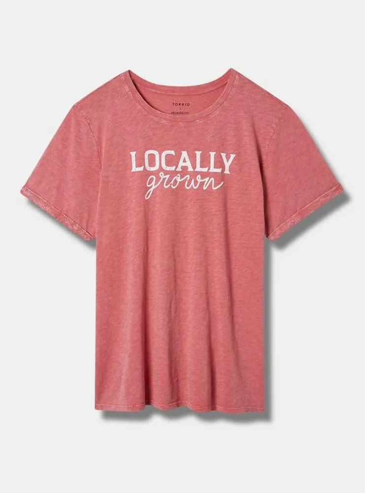Locally Grown Relaxed Fit Heritage Slub Crew Neck Roll Sleeve Tee
