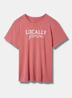 Locally Grown Relaxed Fit Heritage Slub Crew Neck Roll Sleeve Tee