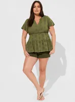 Babydoll Eyelet Tiered Top