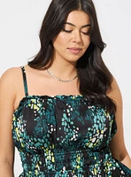 Peplum Square Neck Crop Cami