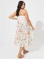 Midi Jersey Challis Sweetheart Tube Dress