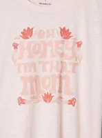 Oh Honey Relaxed Fit Heritage Slub Crew Neck Roll Sleeve Tee