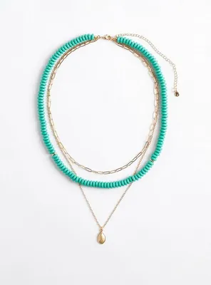 Plus Size - Beaded Layered Necklace  - Torrid