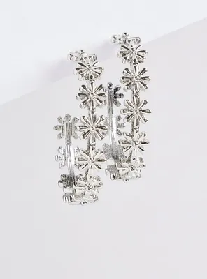 Plus Size - Floral Hoop Earring - Torrid