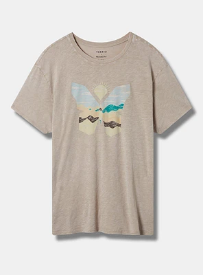 Butterfly Relaxed Fit Cotton Crew Tee