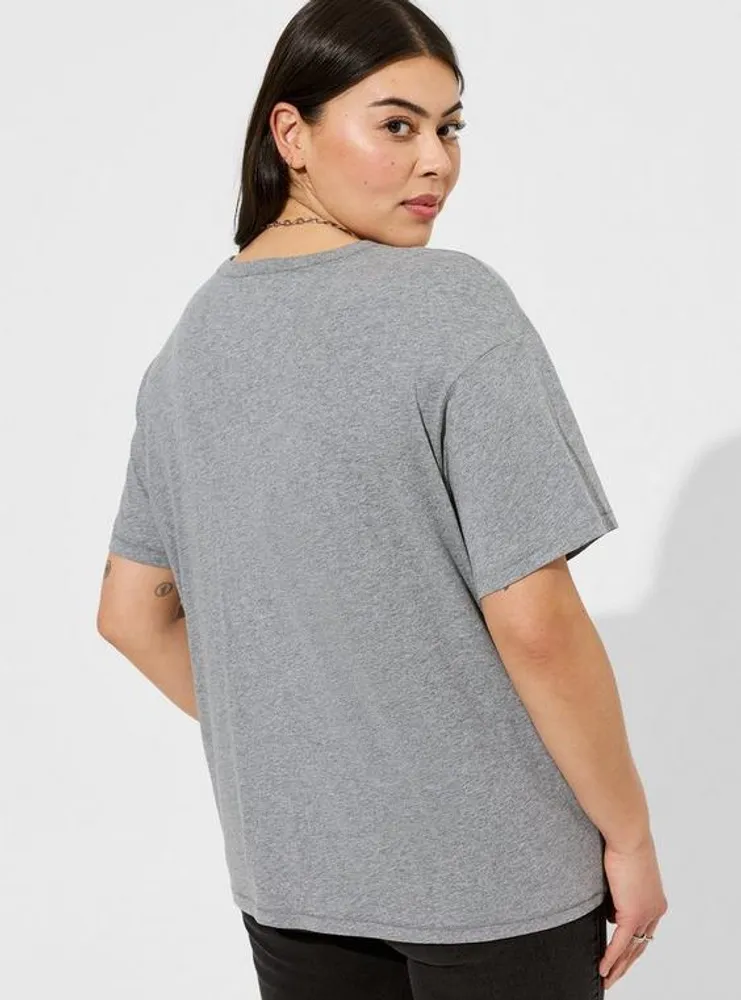 Relaxed Vintage Cotton Jersey Crew Neck Pocket Tee