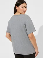 Relaxed Vintage Cotton Jersey Crew Neck Pocket Tee