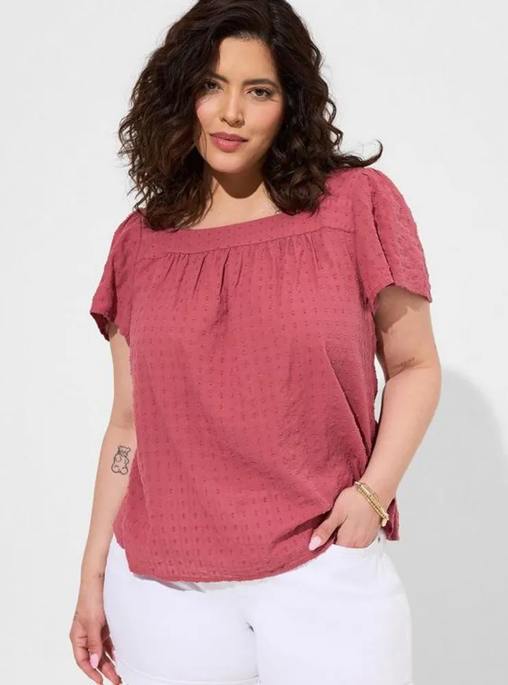 TORRID Lace Square Neck Long Sleeve Top