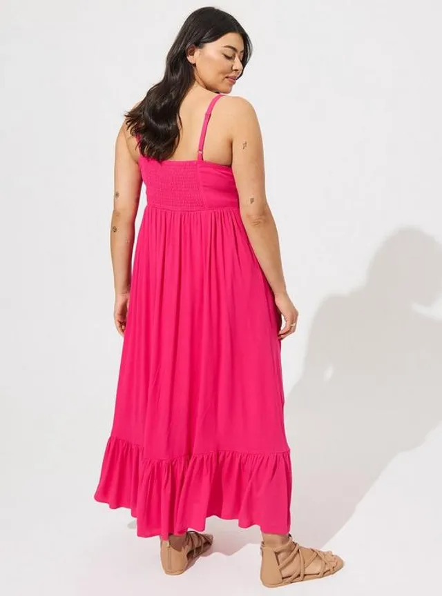 TORRID Maxi Washable Gauze Lace Inset Dress