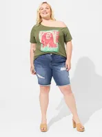 Bob Marley Classic Fit Cotton Off Shoulder Tee