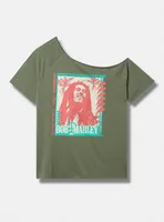 Bob Marley Classic Fit Cotton Off Shoulder Tee