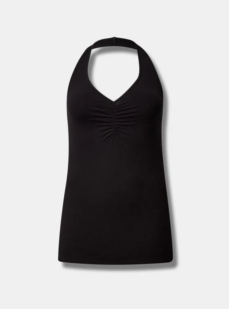 Everyday Rib V-Neck Halter Tank