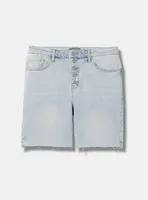 Relaxed Bermuda Classic Denim Mid-Rise Short