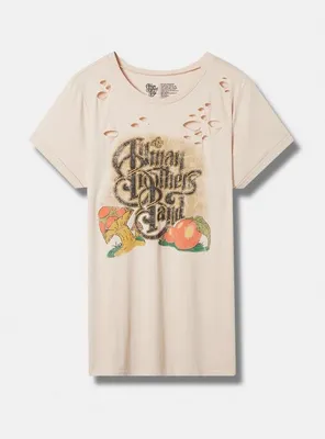 Allman Brothers Relax Fit Cotton Distressed Tunic Tee