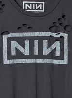 Nine Inch Nails Relaxed Fit Cotton Distressed Tunic Tee