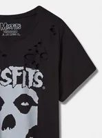 Misfits Relax Fit Cotton Distressed Tunic Tee