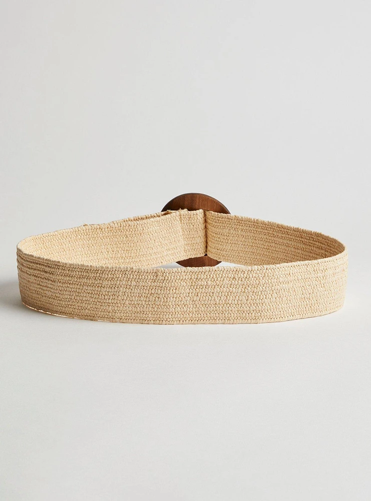 Raffia Stretch Belt