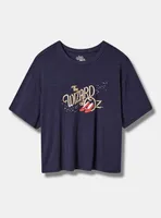 Warner Bros Wizard Of Oz Relaxed Fit Crew Neck Crop Top